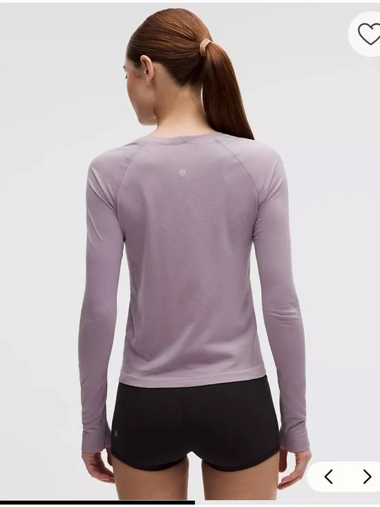 Lululemon Swiftly Tech Long-Sleeve Shirt size 4 lavender color - Picture 2 of 10